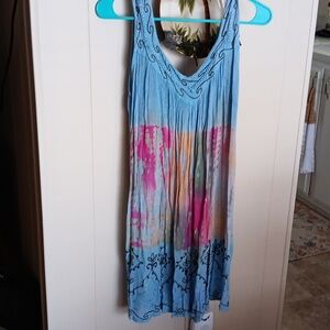 One size crinkle dress cover up